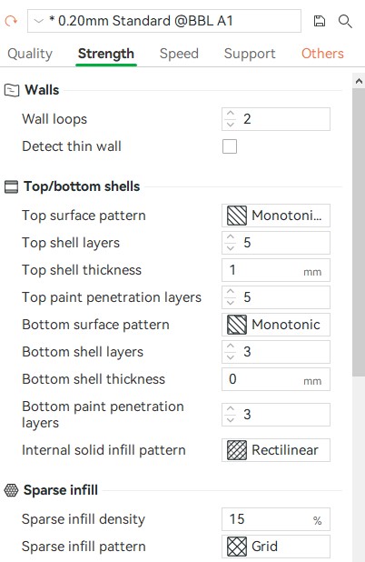 Infill Settings