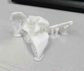 3D print of the scanned paper crane