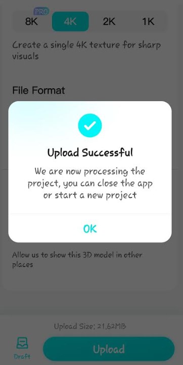 Kiri App options for editing your scan
