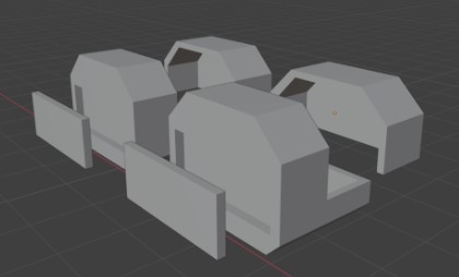 Robot head from Week 1, Sliced into Parts