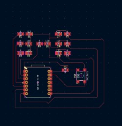 Initial PCB design of my dice board