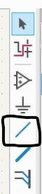 wire tool button in KiCAD