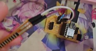 flex sensor wired up on my board