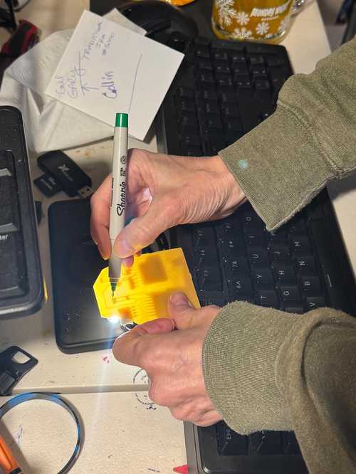 flashlight drill location marking