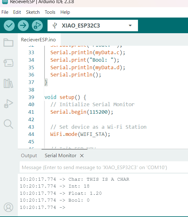 Receiver Successful Messaging