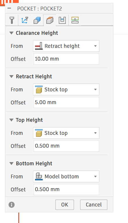 Heights tab