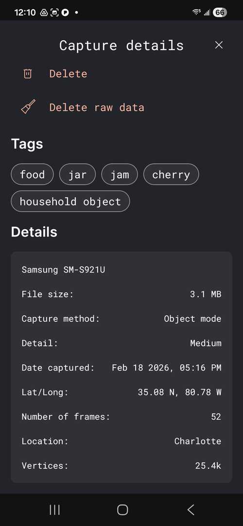 Jam Scan on phone Properties