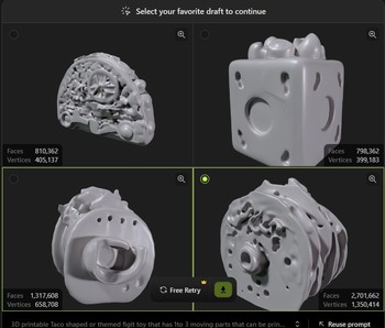 Meshy AI version 4 Taco
