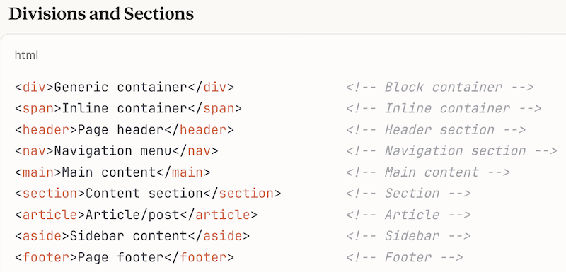 Divisions & Selections