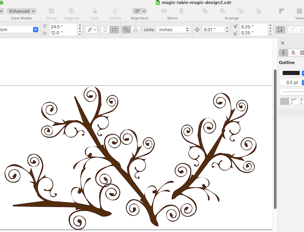 Ugly swirly branchy design