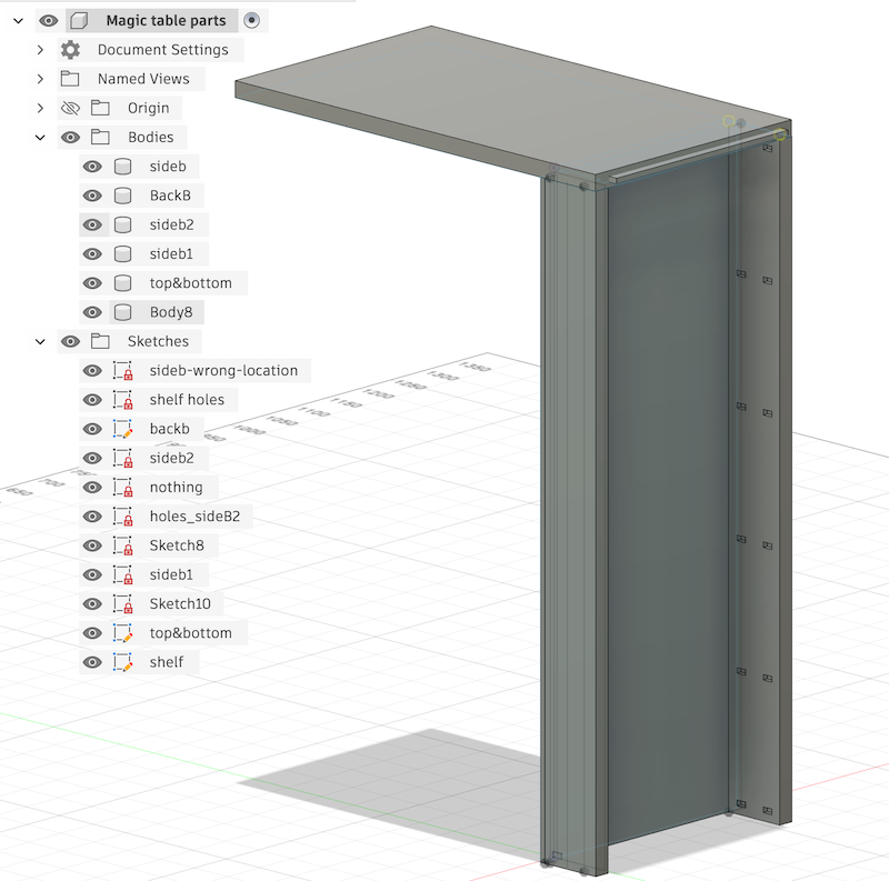 magic table as one component