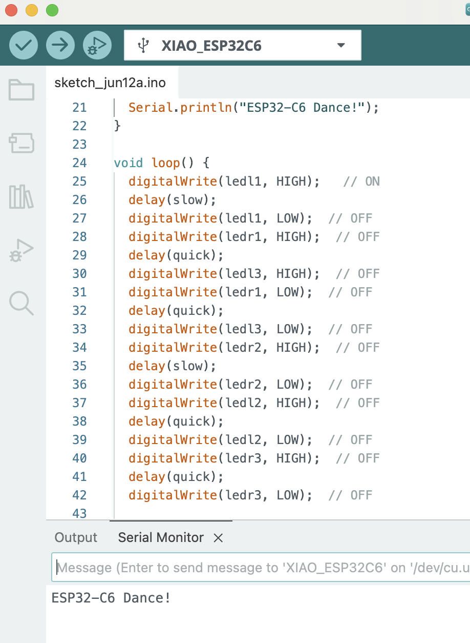 "ESP32-C6 Dance!"