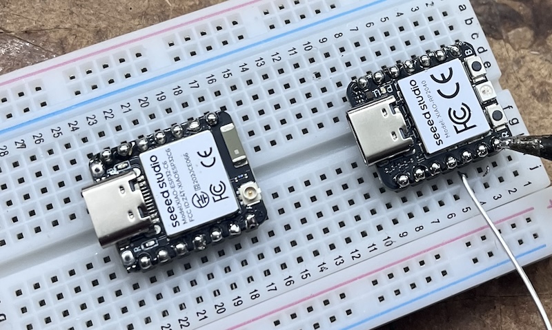 soldering legs onto XIAO-ESP32-C6