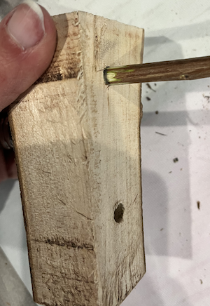 drilling with the template