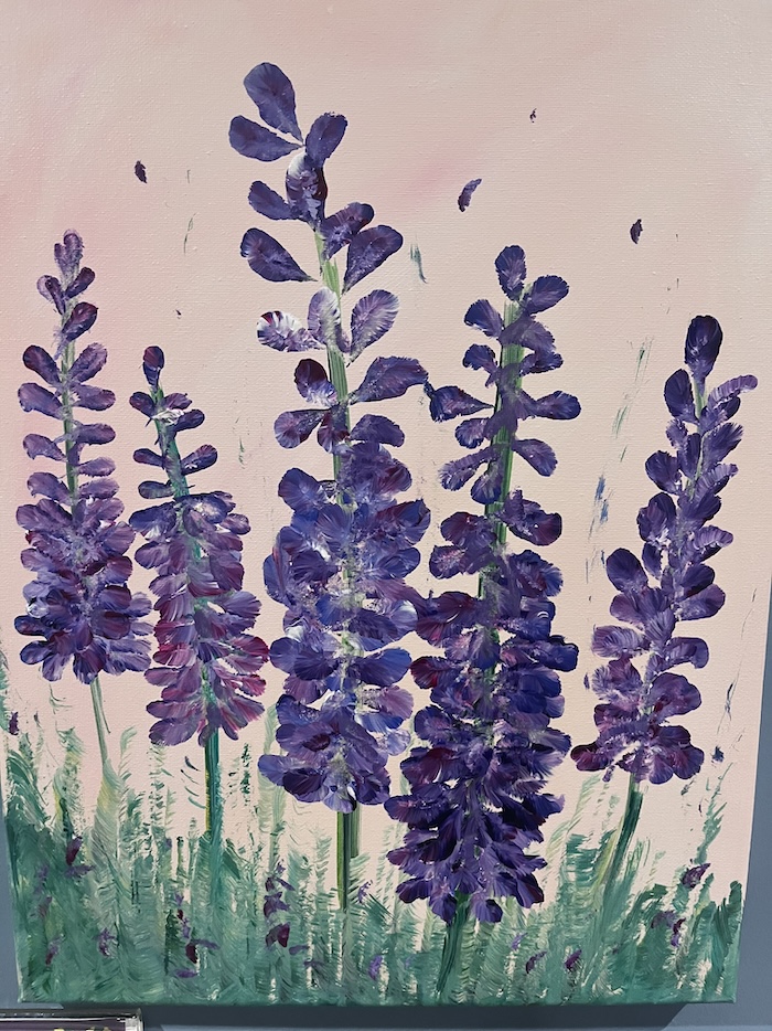 purple-flower painting