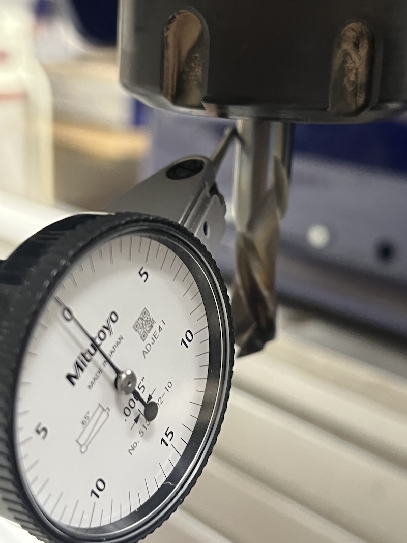 probe pushed to farthest position