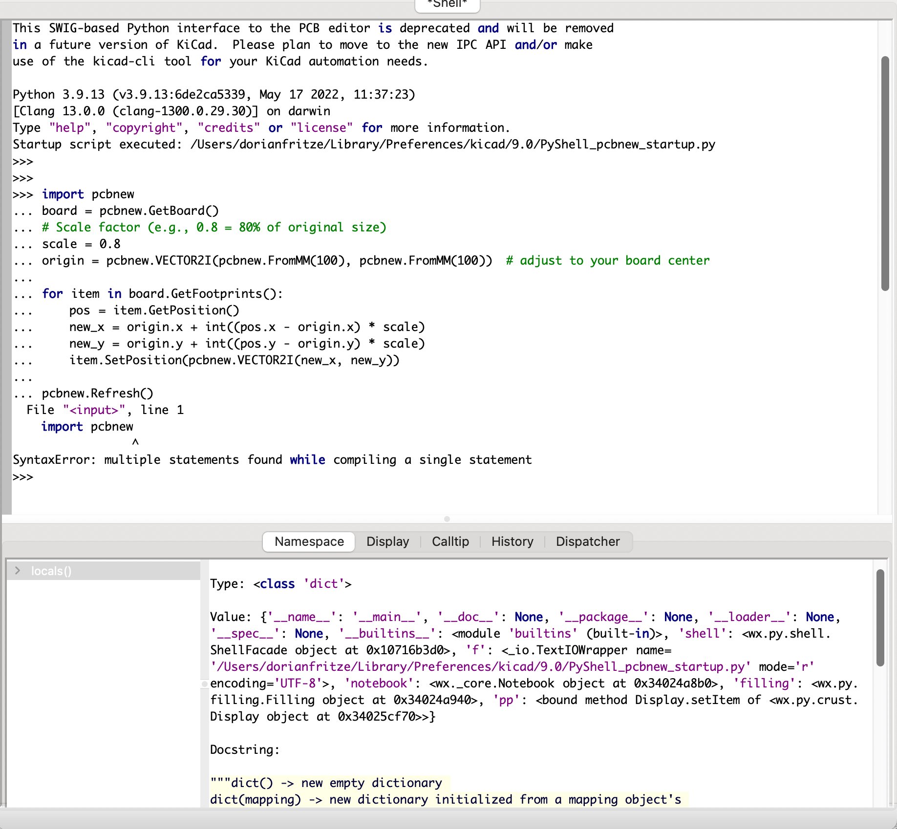 First scripting error