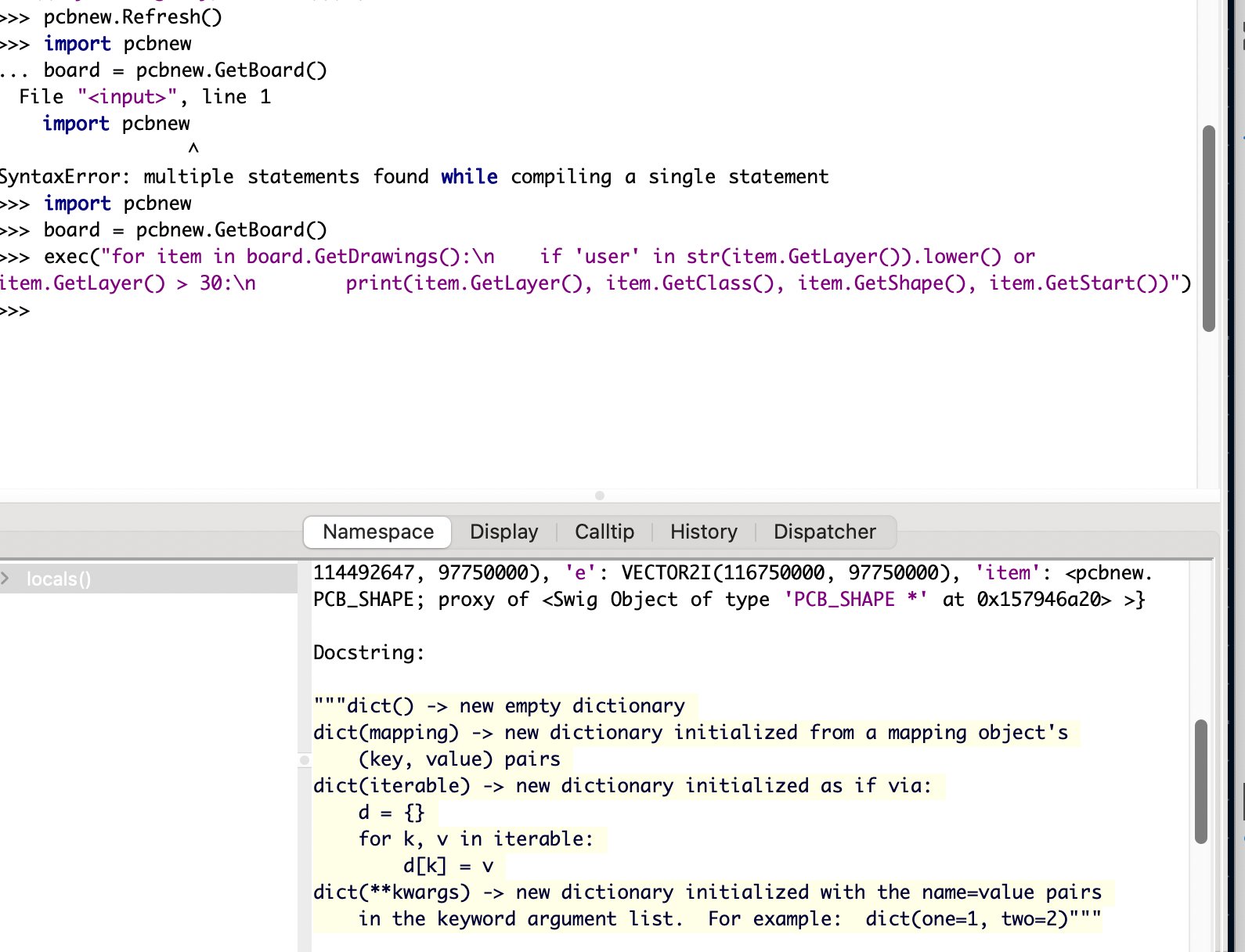 Diagnostic returned no output