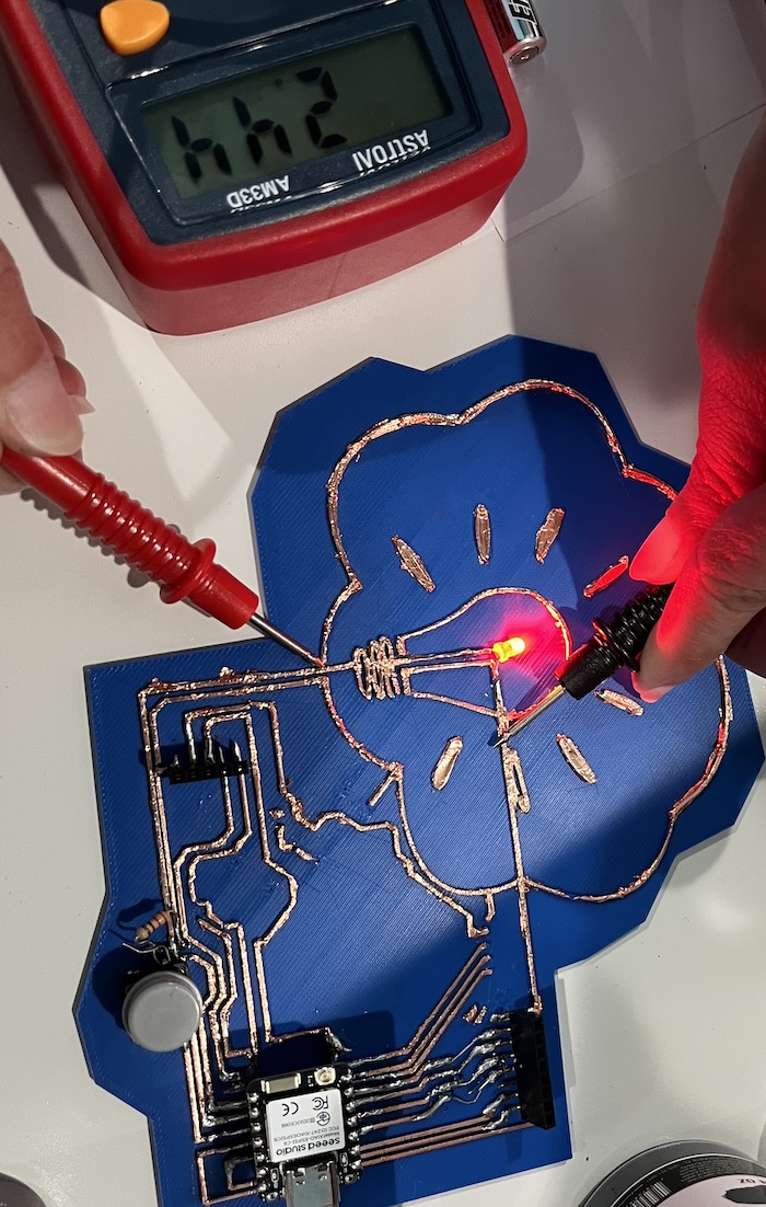 v test 2.44 over led