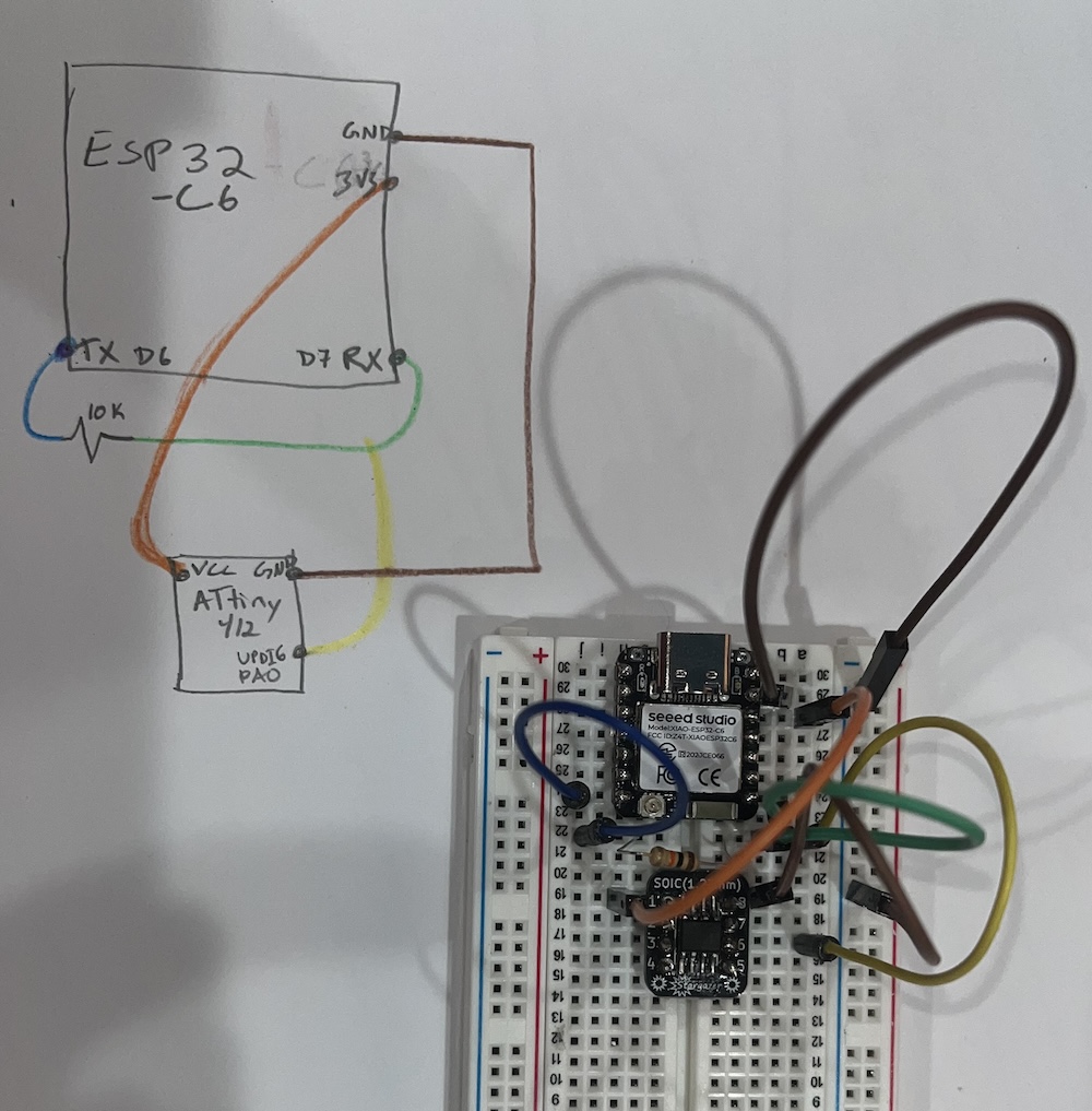 attiny412 to esp32-c6