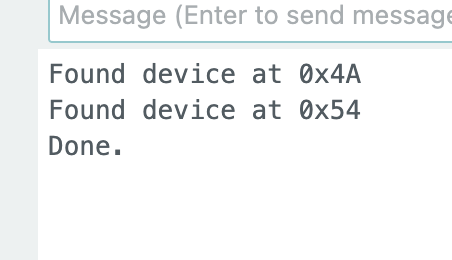 I2C scanner finds ESP32-S3 at 0x4A and 0x54