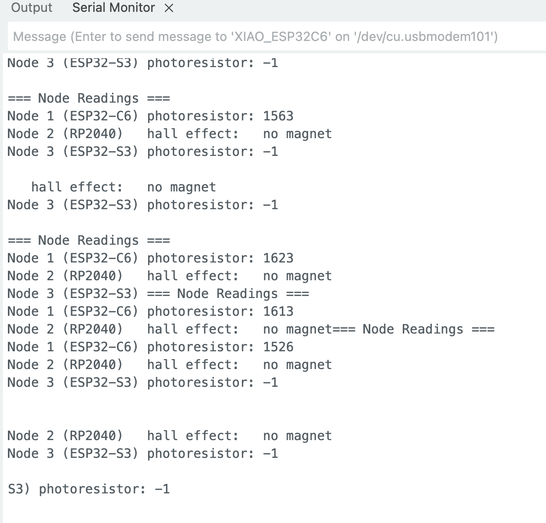 Master serial monitor still showing garbled output