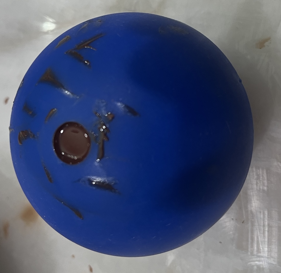 2-part chocolate mold filled