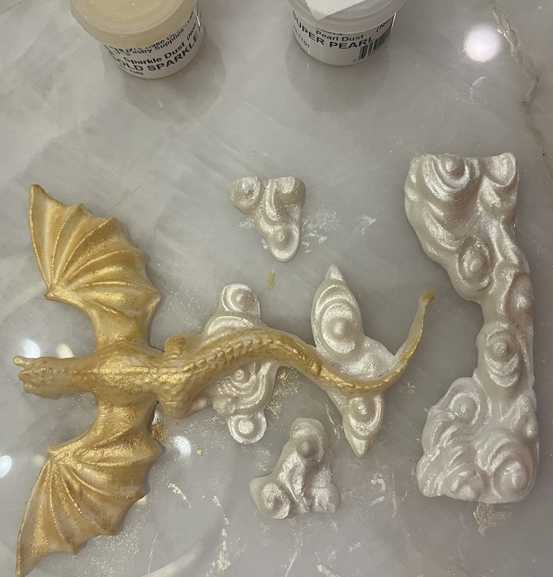 decorated gumpaste dragon