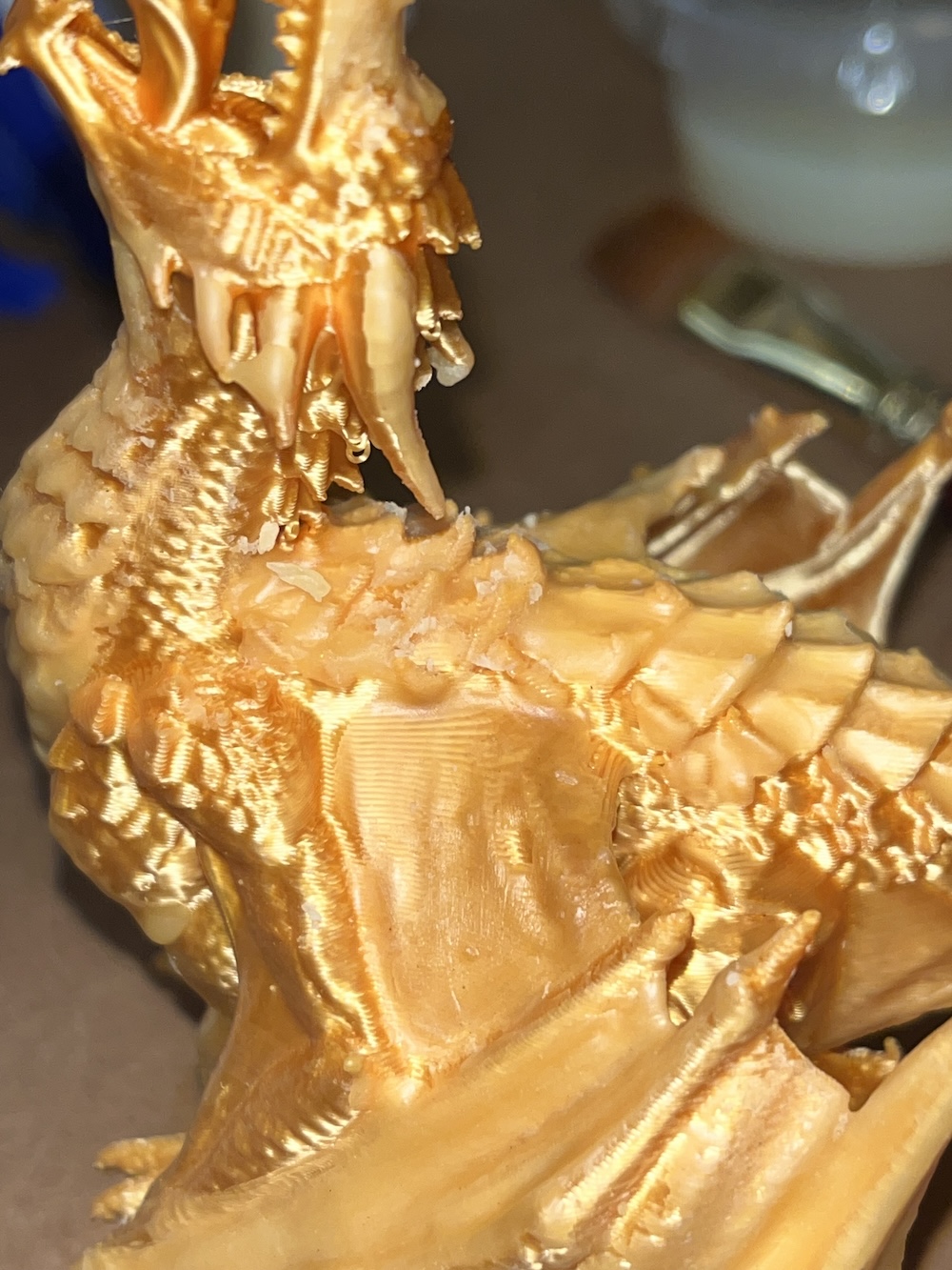 Brush on wax by neck