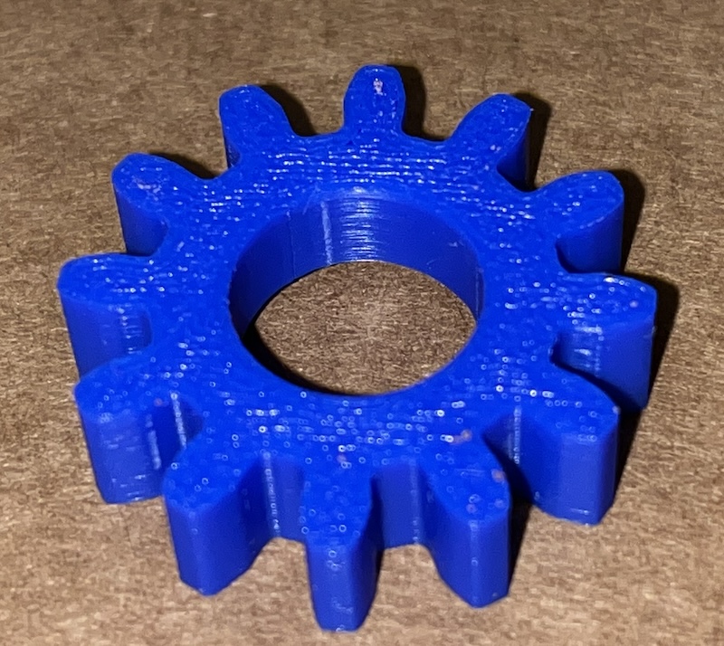 Gear with lines