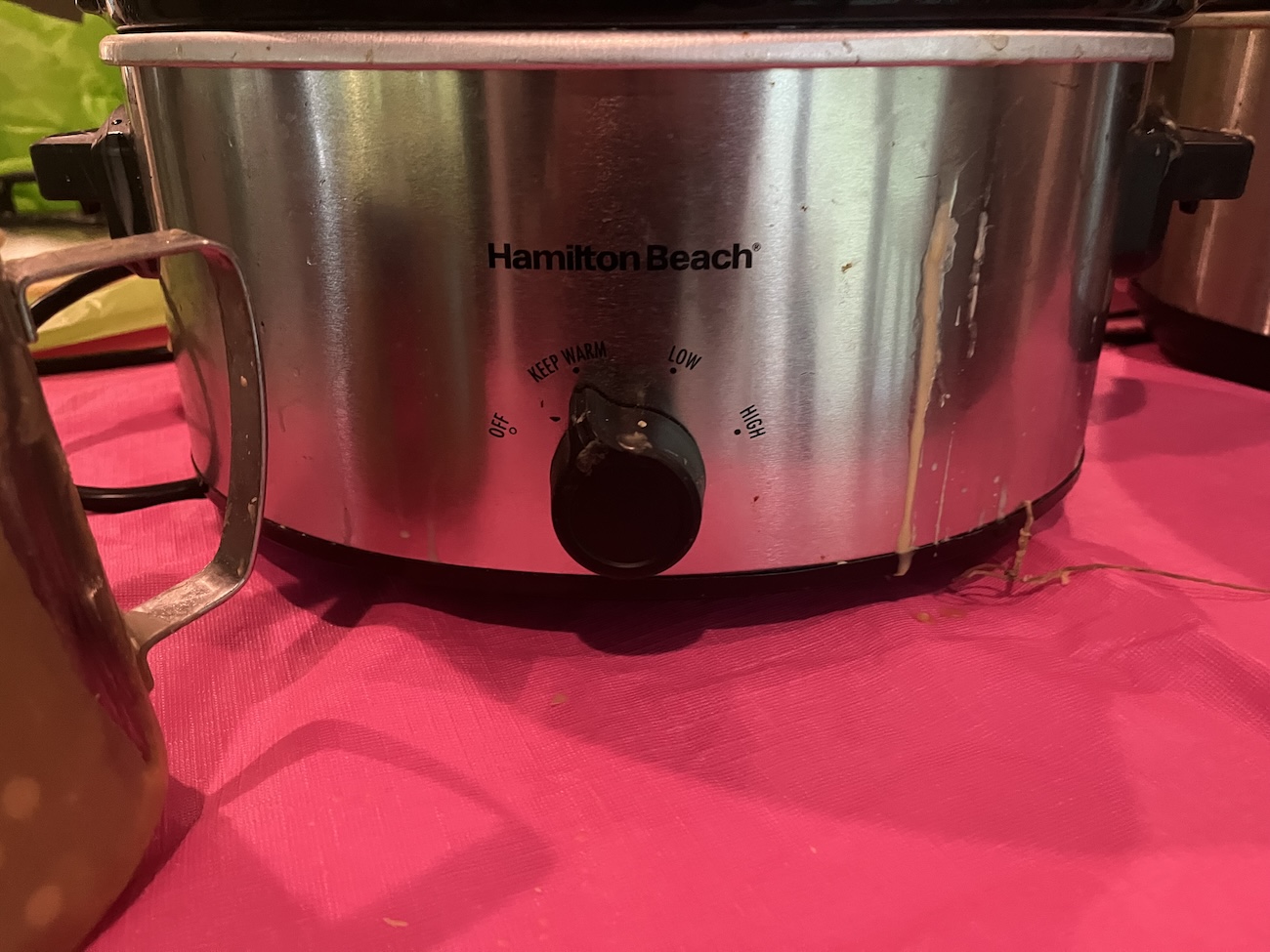 Melting wax in crockpot on warm