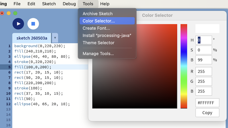 color selector