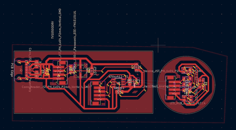 dorian's attiny412 + leds pcb