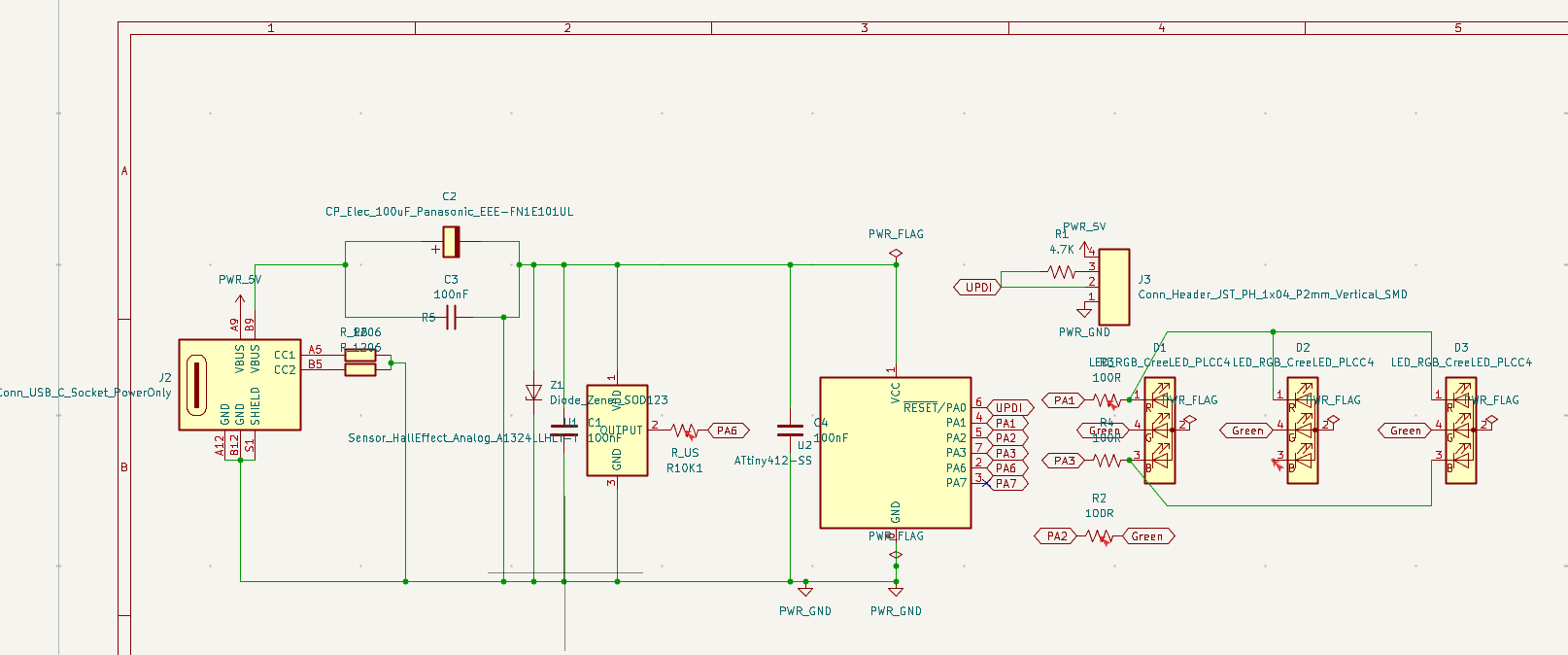 Dorian's Attiny412 pcb schematic