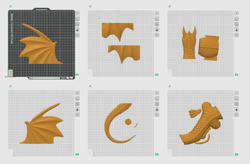 dragon inlay on 2 print plates