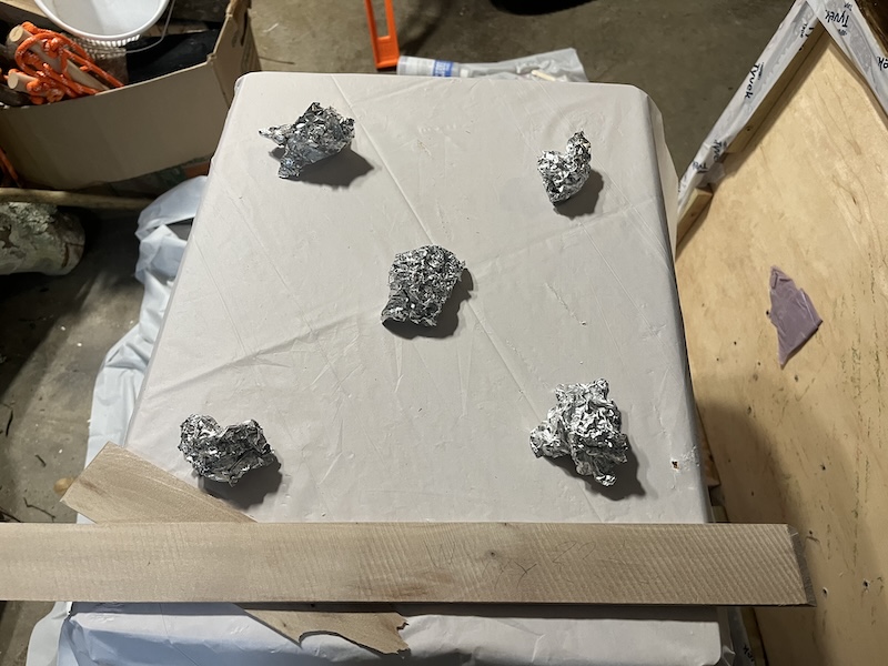 aluminum foil leveling