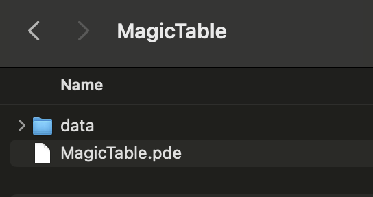 data and .pde file