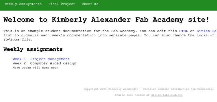 Screenshot of Web page