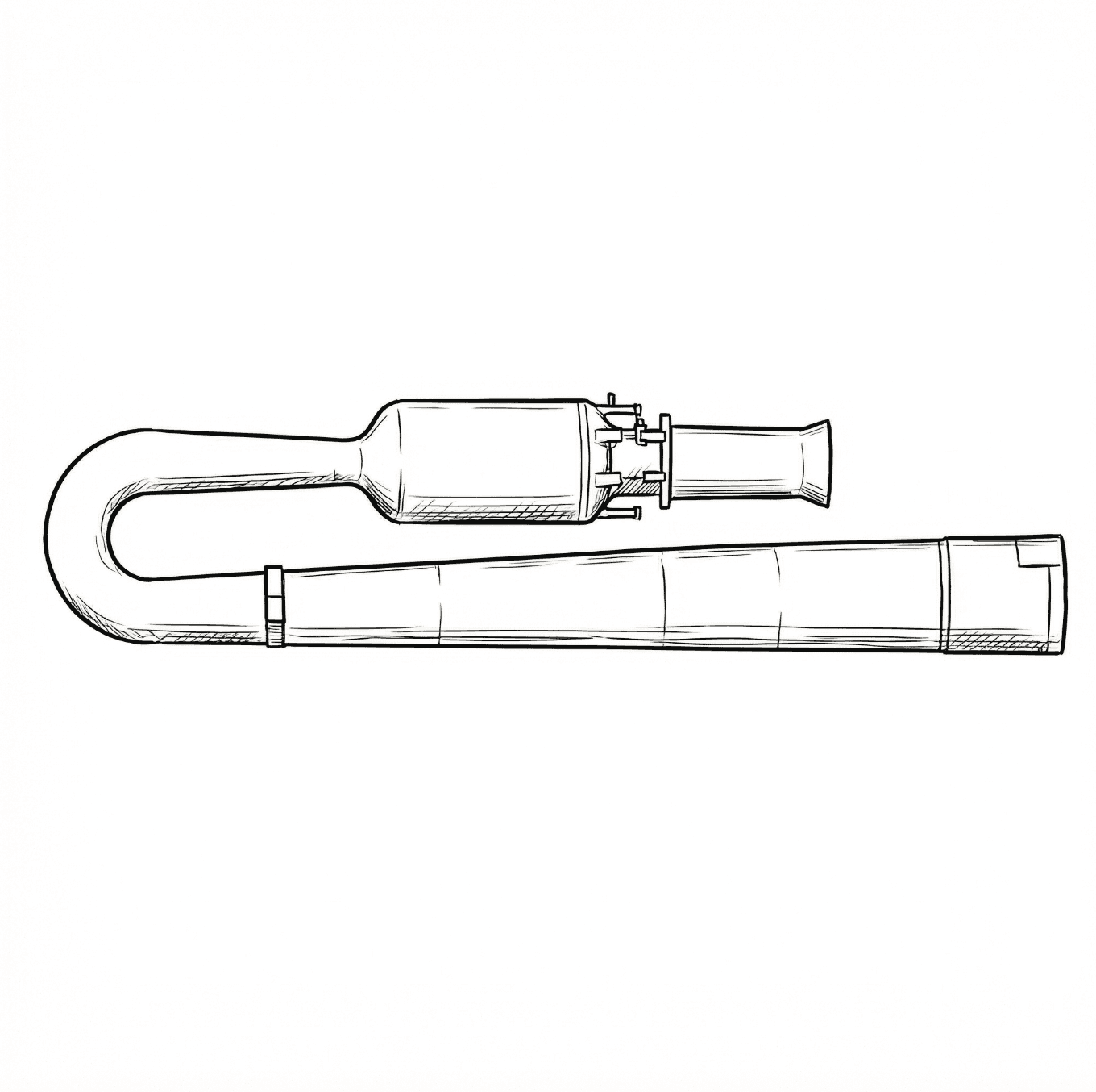 Pulse Jet Engine Technical Sketch