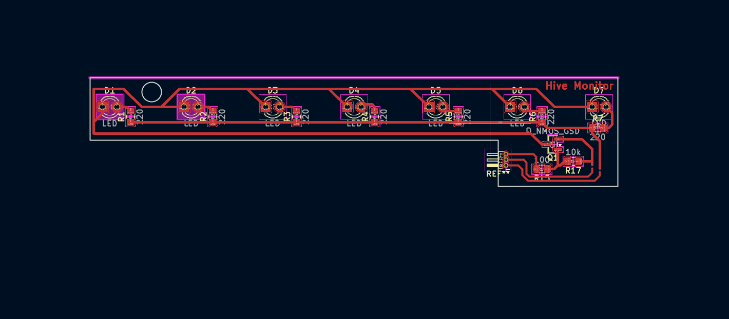 KiCad PCB layout for LED board