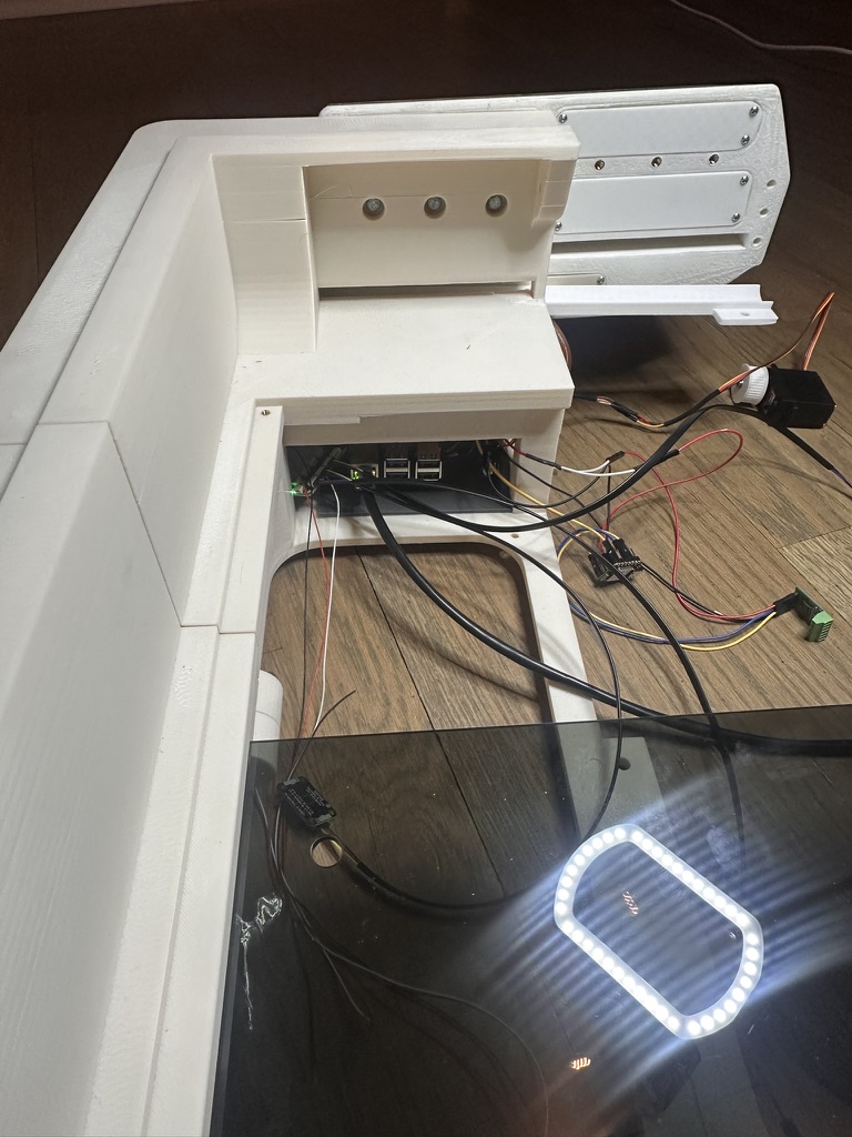 Raspberry Pi fully installed in the enclosure