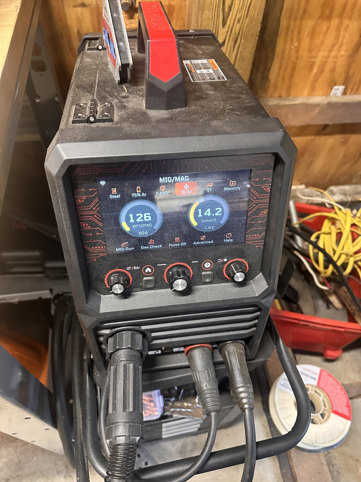 Welder settings panel