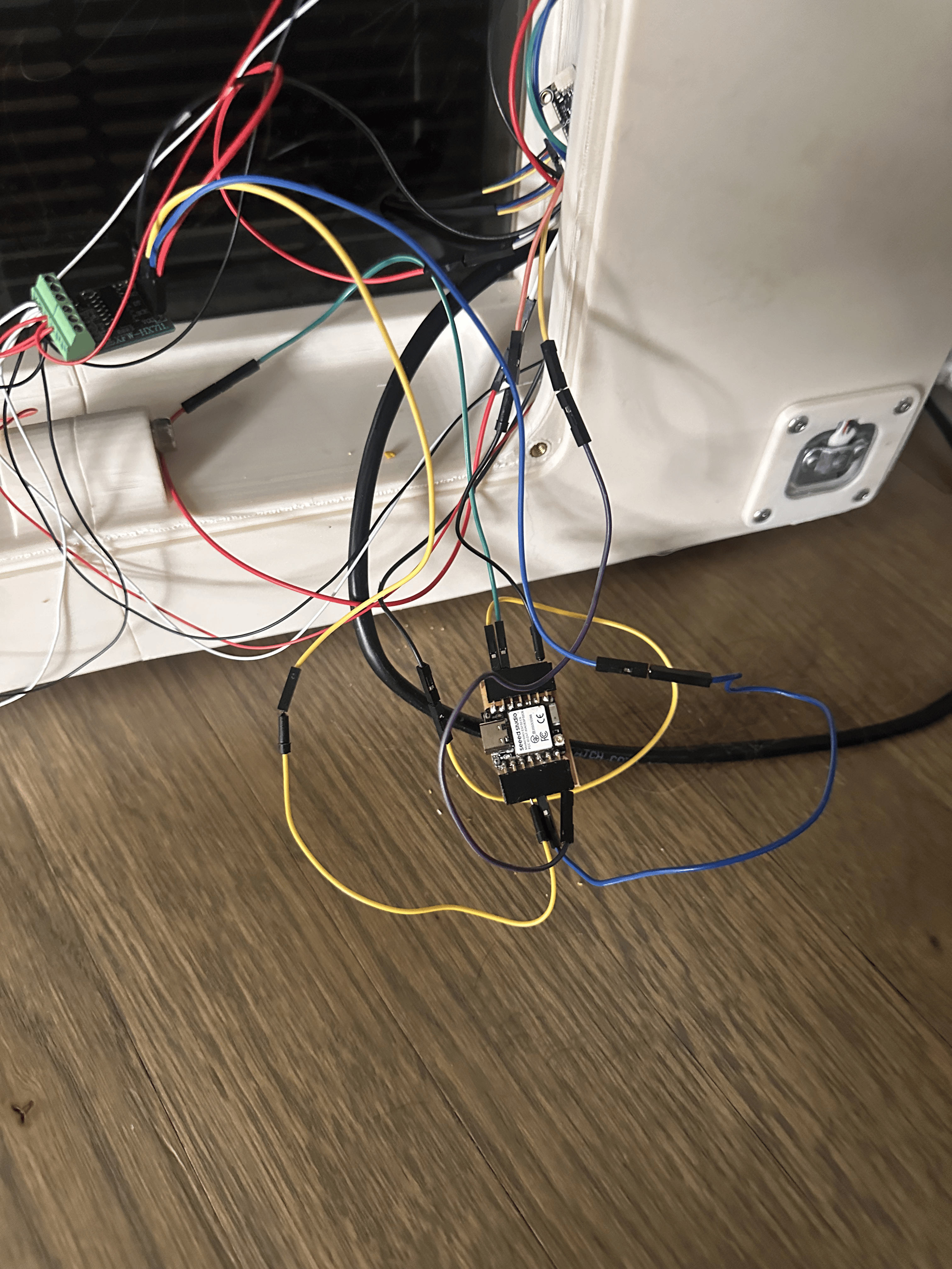 Custom ESP32-C6 board plugged into the system