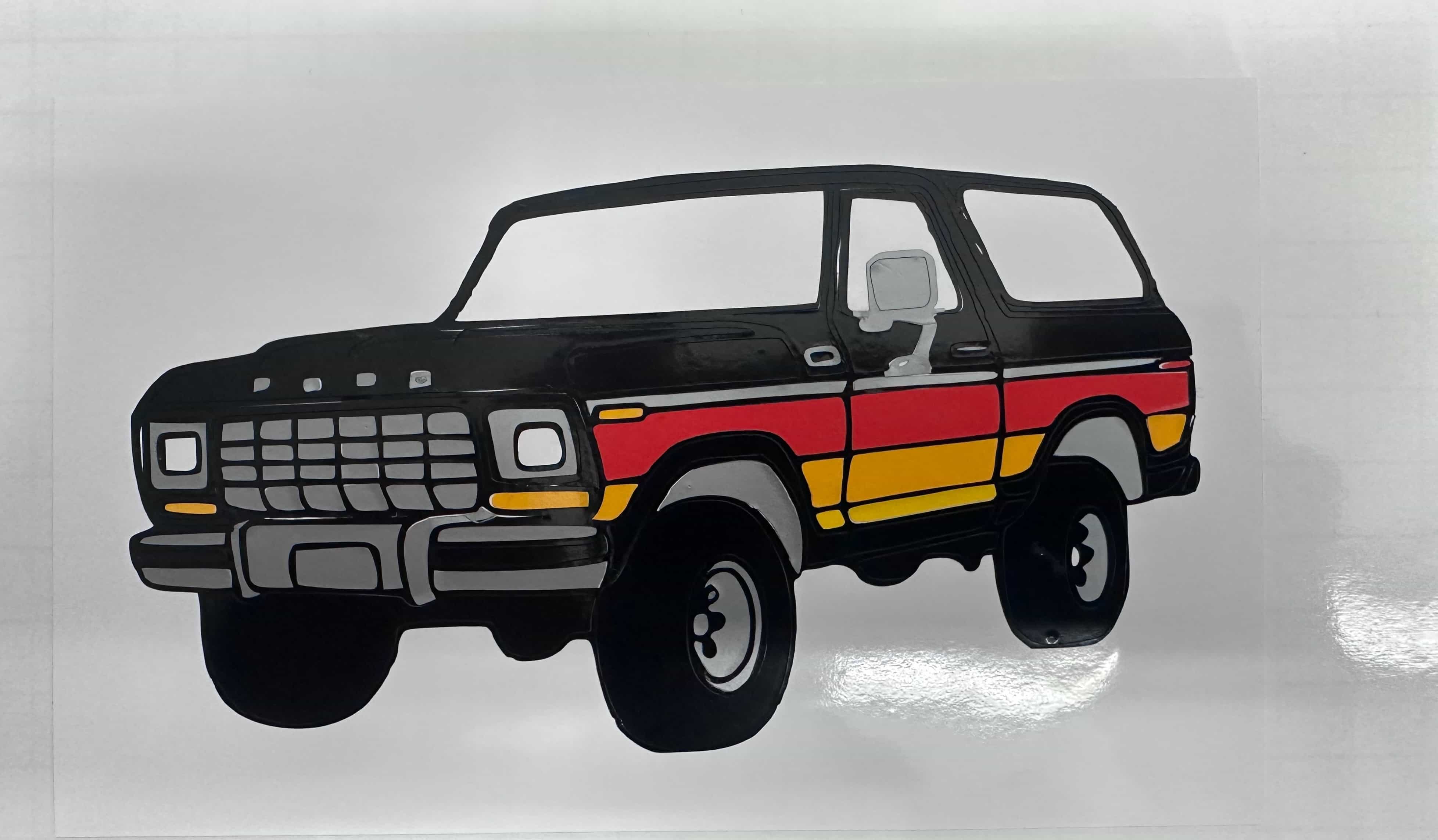 Completed Ford Bronco Vinyl Sticker