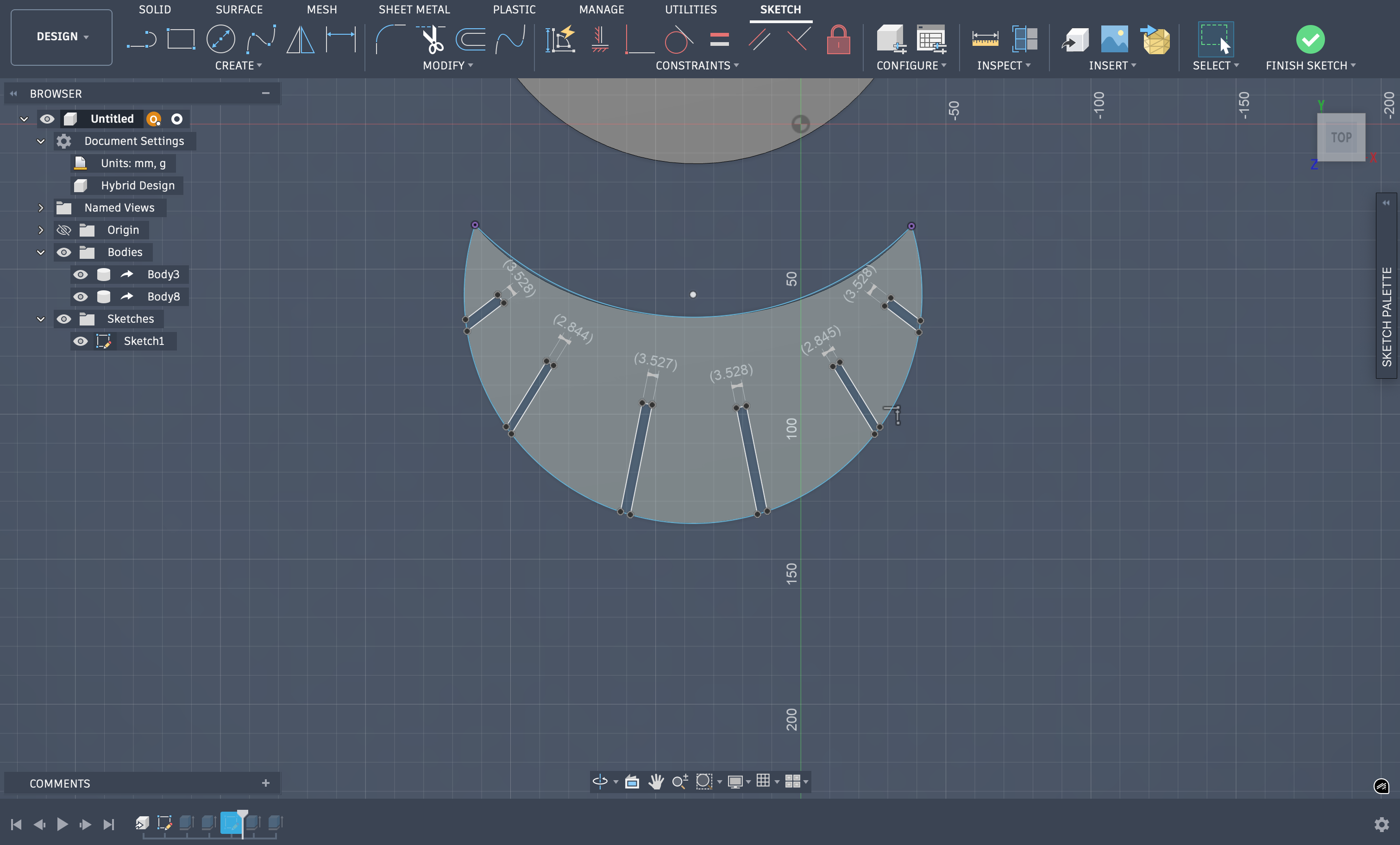 Fusion 360 parameters for torus design