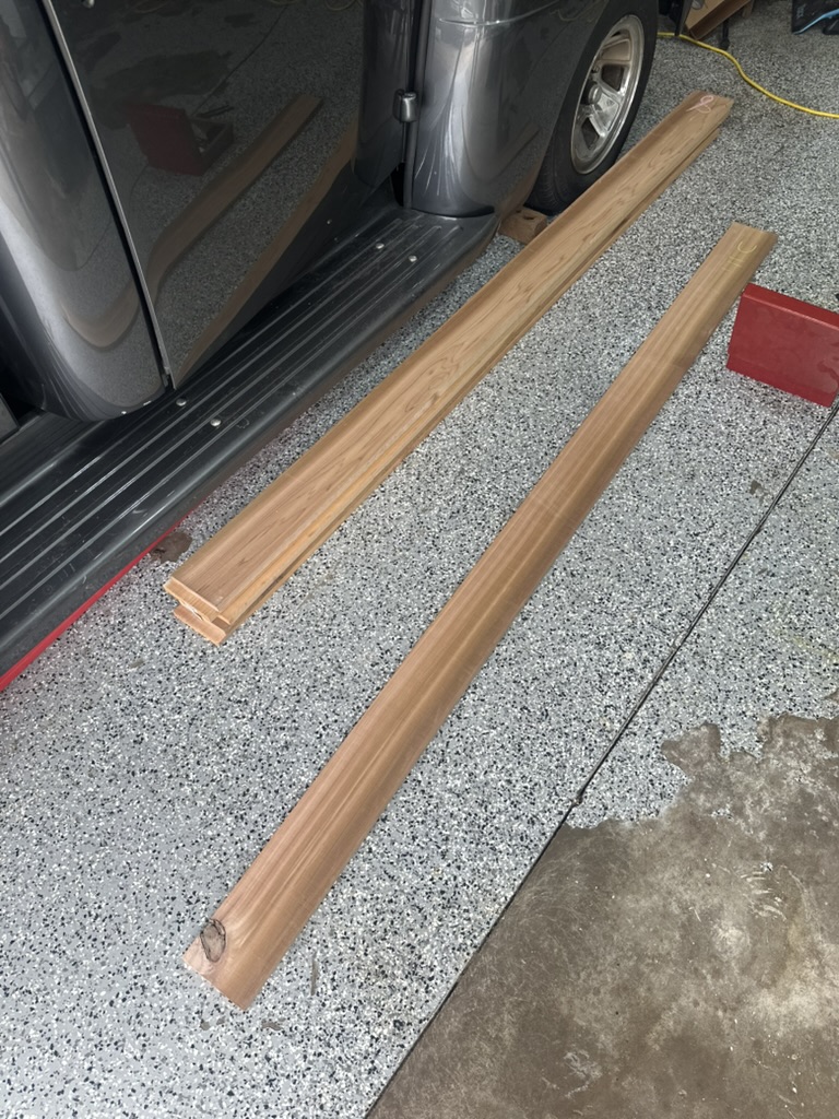 Clean cedar boards with minimal knots