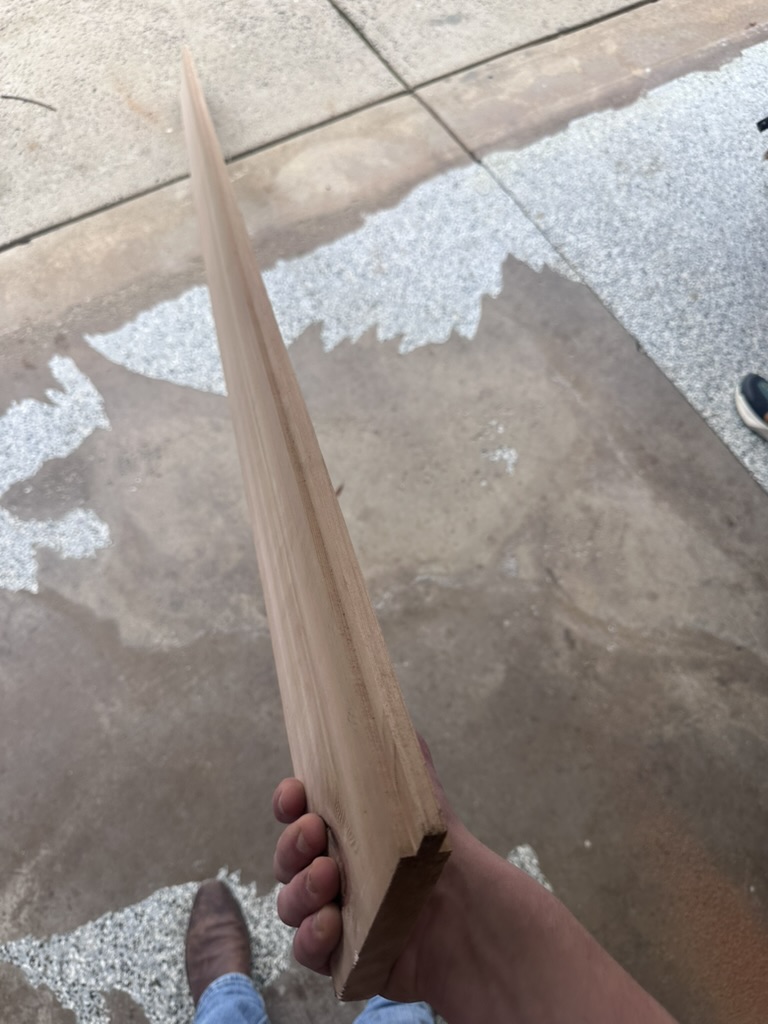 Tongue and groove joint in cedar boards