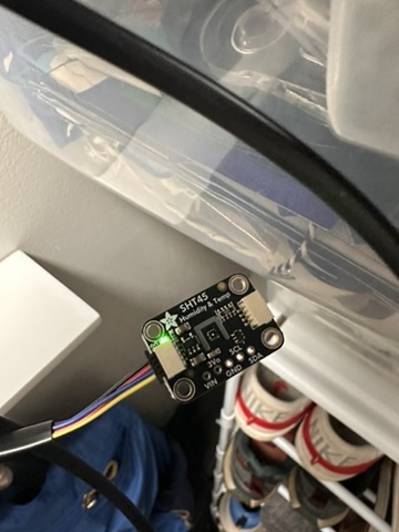 Successful sensor reading through the extension board