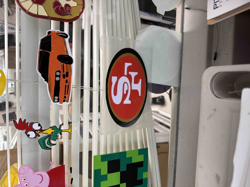 Sticker on Window with Transfer Tape