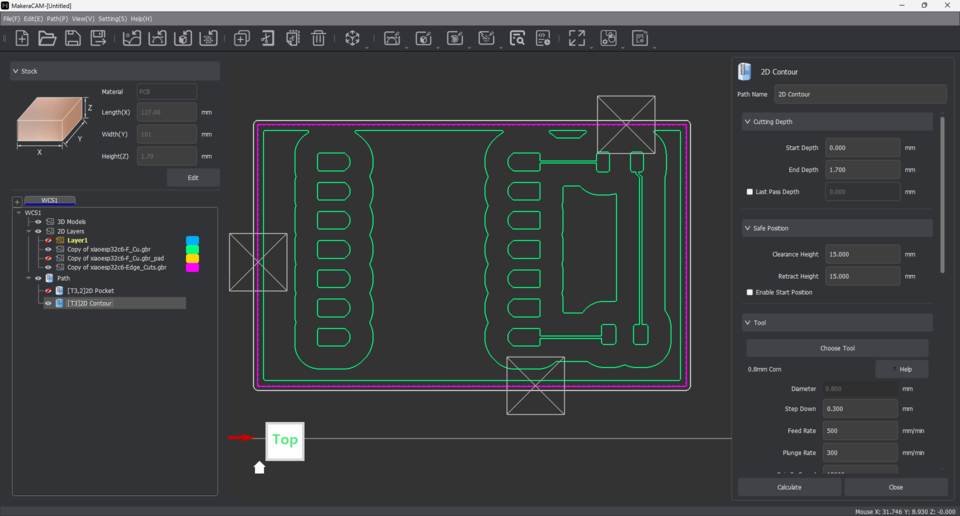 Final Contour Toolpath